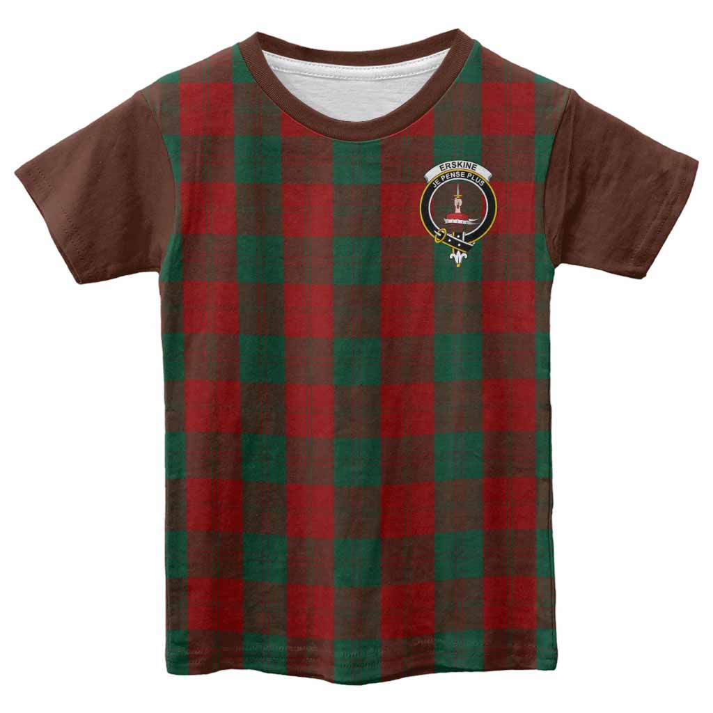 Erskine Tartan Accent Kid T-shirt with Family Crest