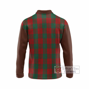 Erskine Tartan Accent Long Sleeve Polo Shirt with Family Crest