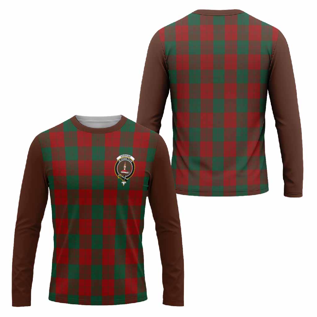 Erskine Tartan Accent Long Sleeve T-Shirt with Family Crest