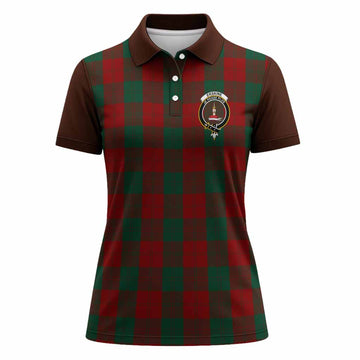 Erskine Tartan Accent Women Polo Shirt with Family Crest