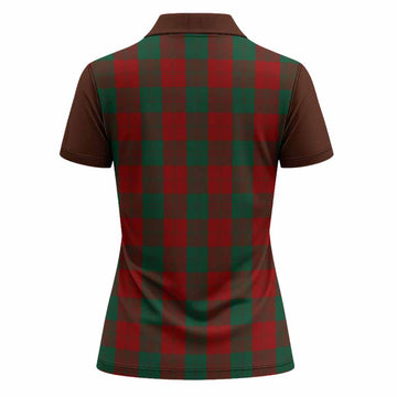 Erskine Tartan Accent Women Polo Shirt with Family Crest