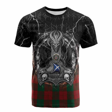 Erskine Tartan Crest Cotton T-shirt Celtic Odin's Raven Legacy