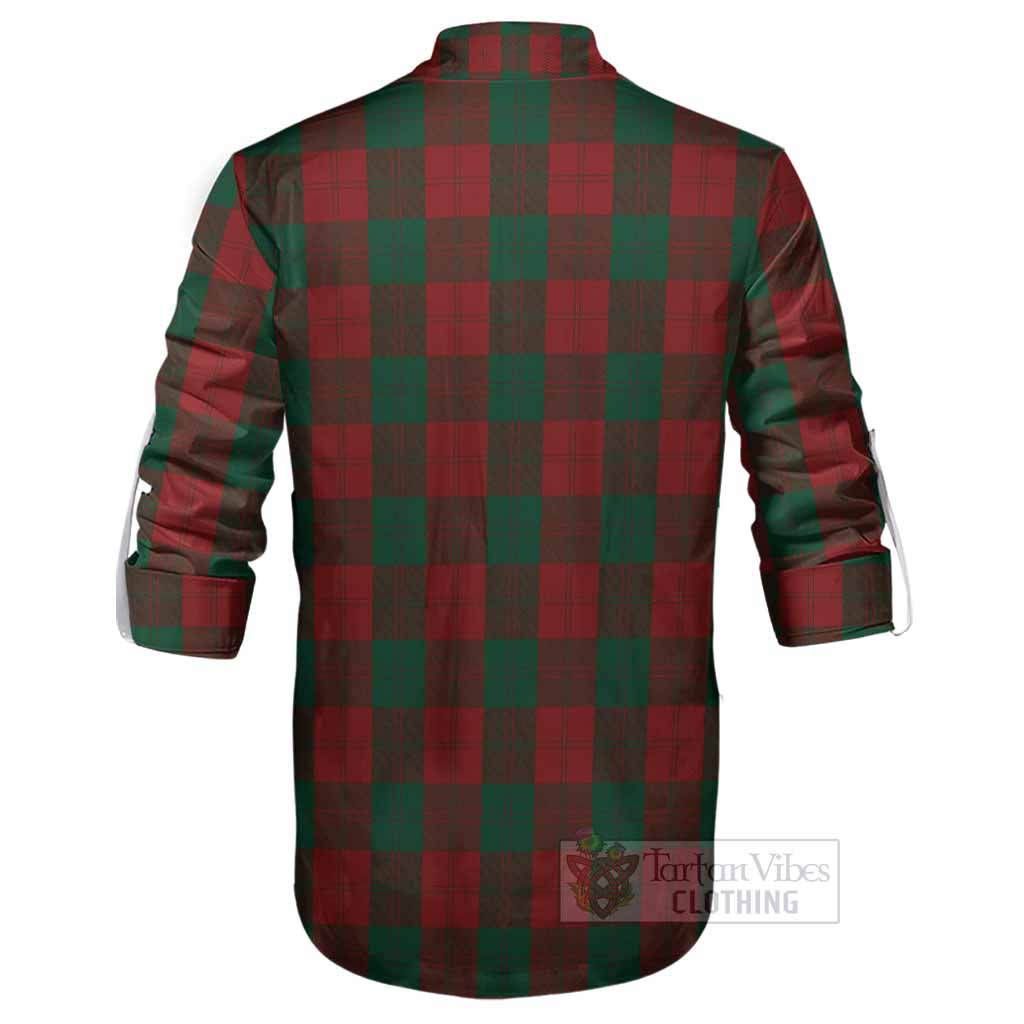 Erskine Tartan Crest Ghillie Shirt Ferocious Lion Style