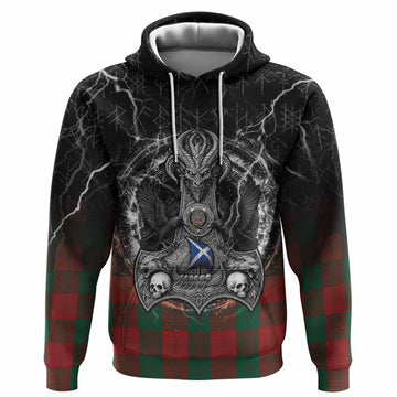 Erskine Tartan Crest Hoodie Celtic Odin's Raven Legacy