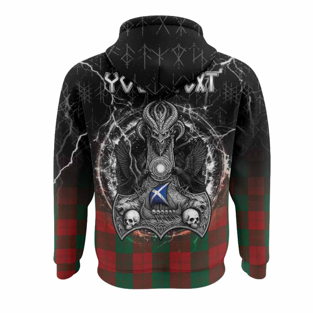 Erskine Tartan Crest Hoodie Celtic Odin's Raven Legacy