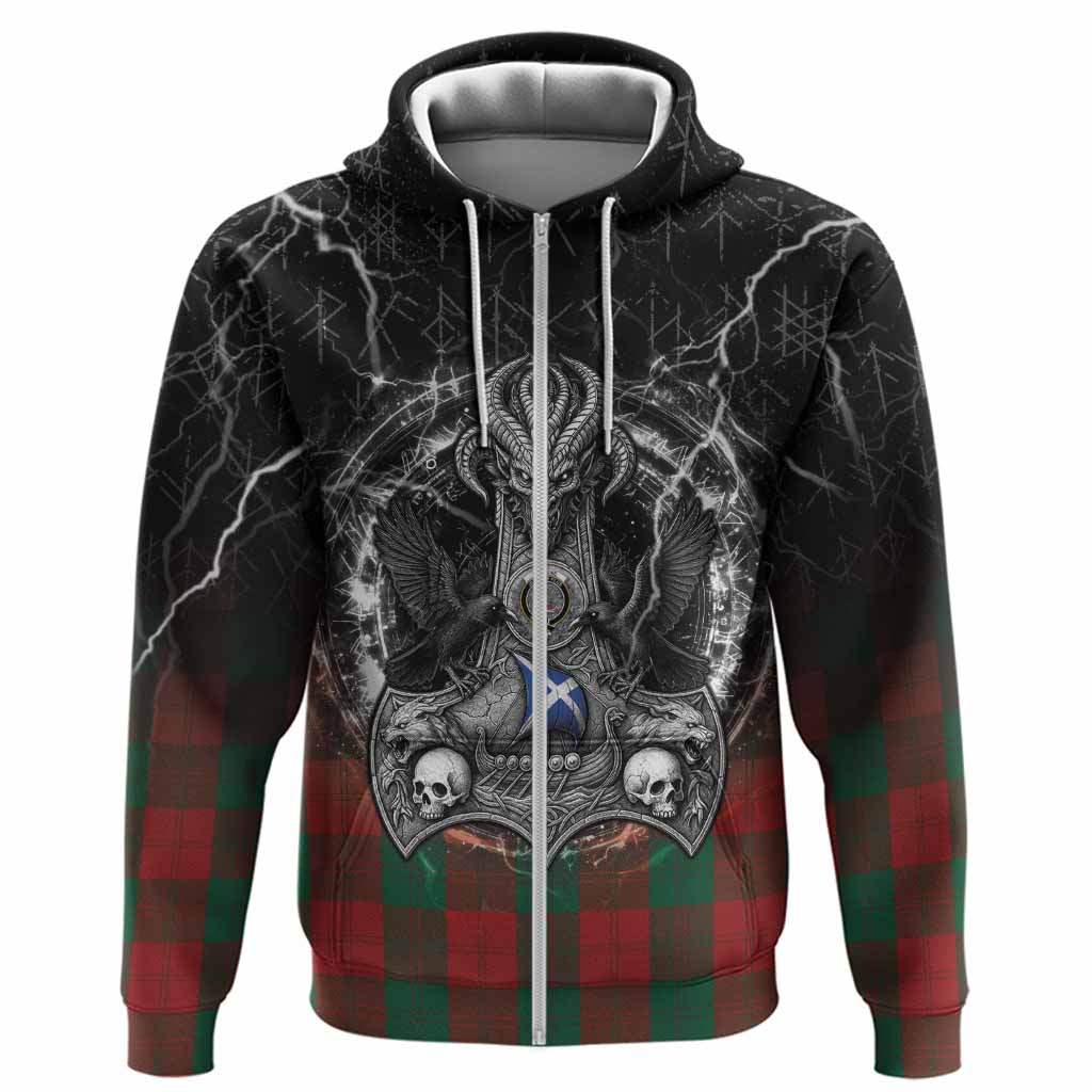 Erskine Tartan Crest Hoodie Celtic Odin's Raven Legacy