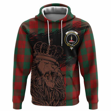 Erskine Tartan Crest Hoodie Crowned Lion Heritage Style