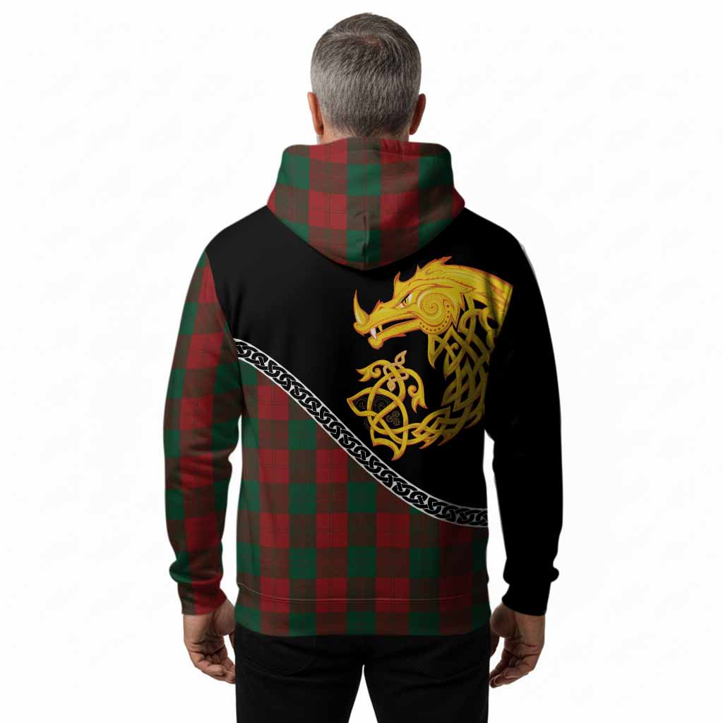 Erskine Tartan Crest Hoodie Legendary Dragon Knot Half Style