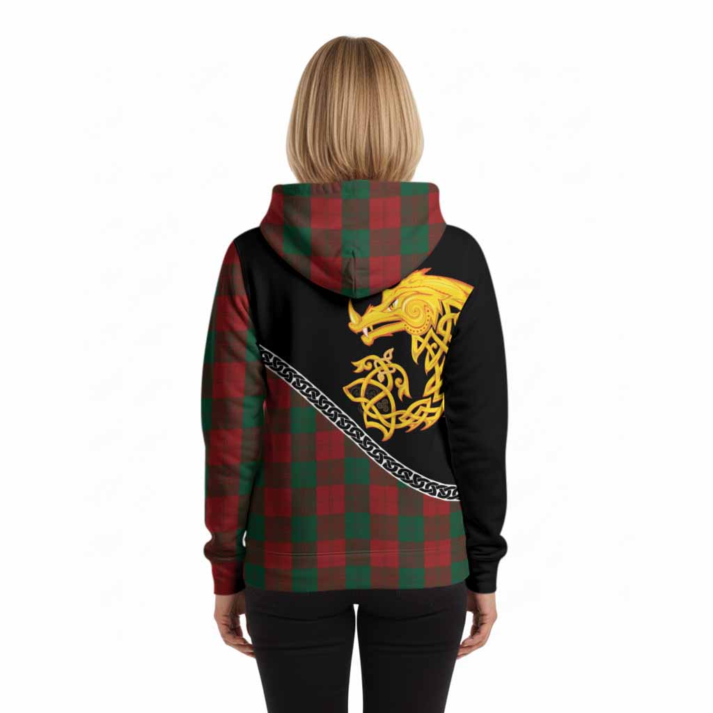 Erskine Tartan Crest Hoodie Legendary Dragon Knot Half Style