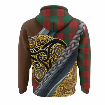 Erskine Tartan Crest Hoodie Scottish Triskele Celtic