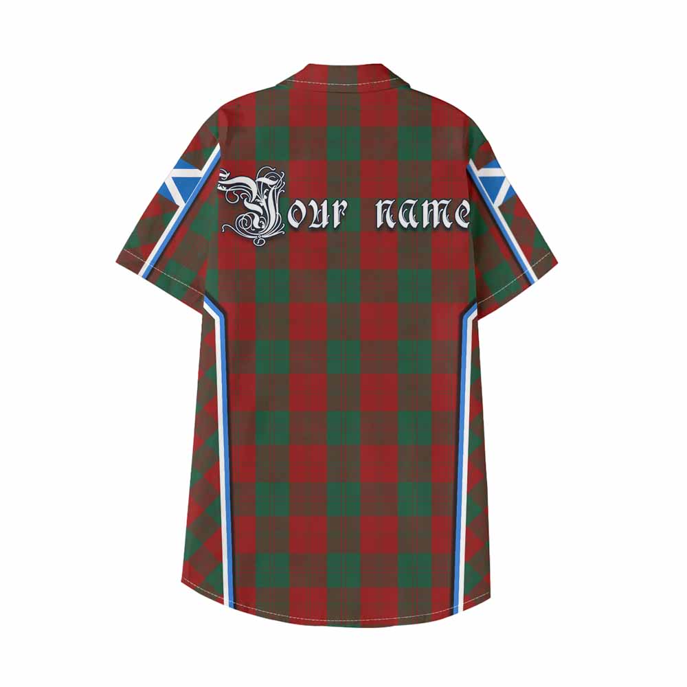 Erskine Tartan Crest Kid Hawaiian Shirt Scotland Coat of Arm Flag Style - Tartan Vibes Clothing