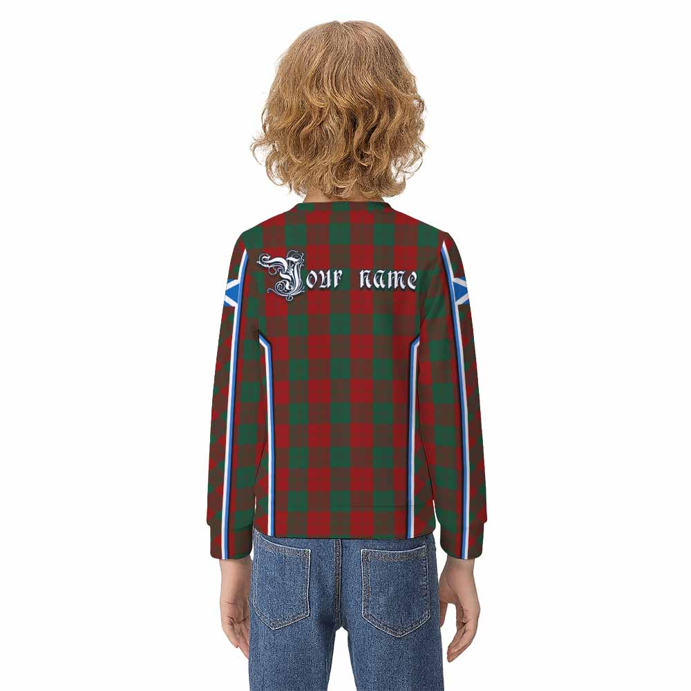 Erskine Tartan Crest Kid Knitted Sweatshirt Scotland Coat of Arm Flag Style - Tartan Vibes Clothing