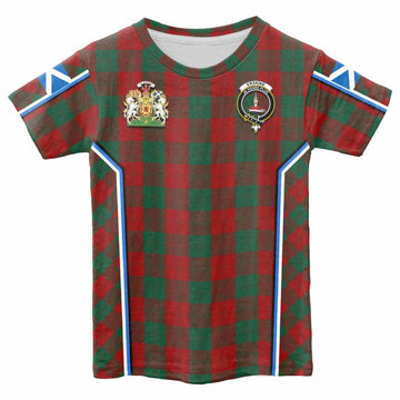 Erskine Tartan Crest Kid T-shirt Scotland Coat of Arm Flag Style - Tartan Vibes Clothing