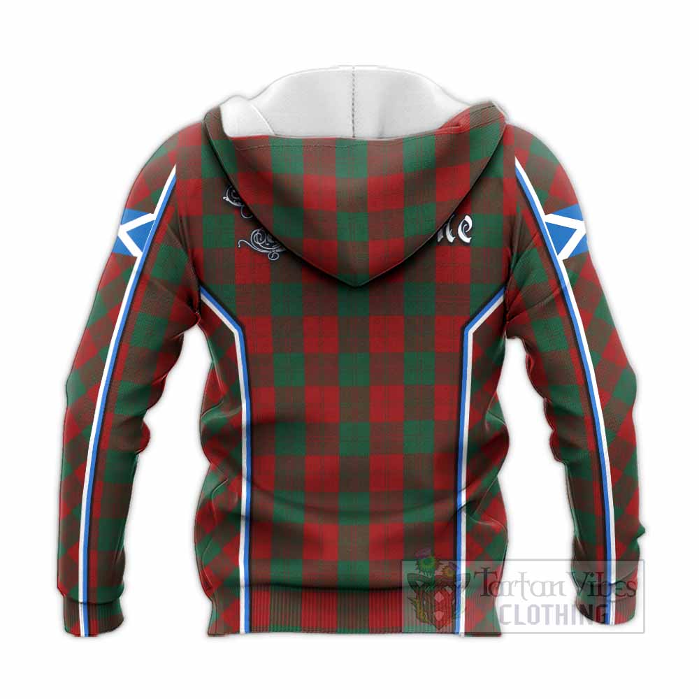Erskine Tartan Crest Knitted Hoodie Scotland Coat of Arm Flag Style - Tartan Vibes Clothing