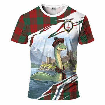 Erskine Tartan Crest Loch Ness Monster Scottish Heritage Art T-Shirt