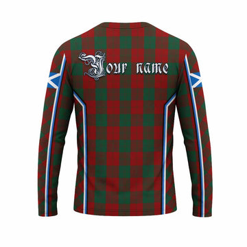 Erskine Tartan Crest Long Sleeve T-Shirt Scotland Coat of Arm Flag Style - Tartan Vibes Clothing
