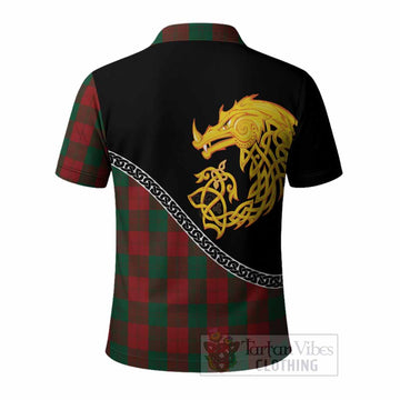 Erskine Tartan Crest Polo Shirt Legendary Dragon Knot Half Style