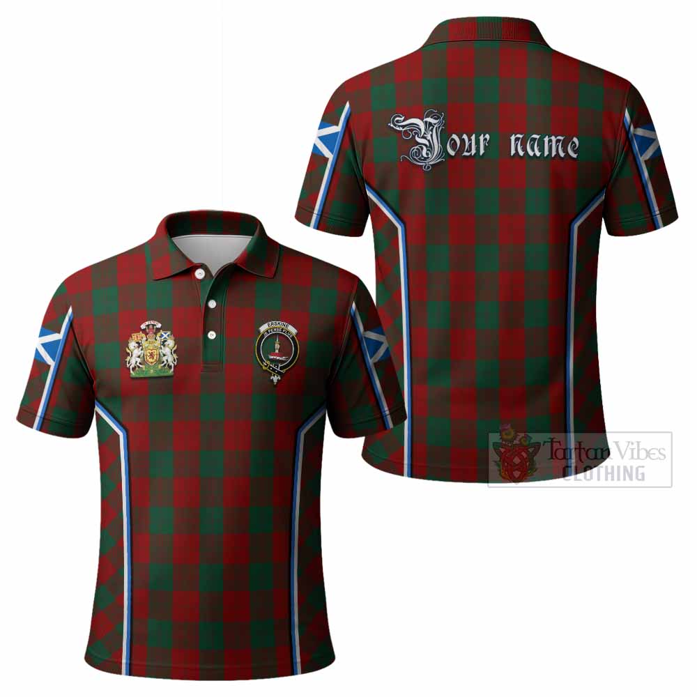 Erskine Tartan Crest Polo Shirt Scotland Coat of Arm Flag Style - Tartan Vibes Clothing