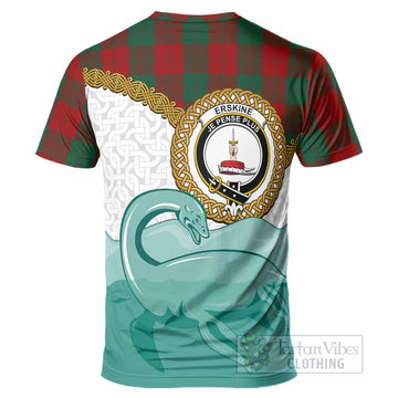 Erskine Tartan Crest Scottish Loch Ness Monster T-Shirt Happy Ness Scotland Celtic Knot
