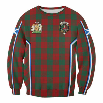 Erskine Tartan Crest Sweatshirt Scotland Coat of Arm Flag Style