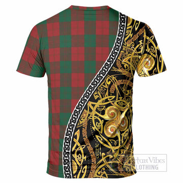 Erskine Tartan Crest T-Shirt Celtic Knot and Triple Trickle Spiral Symbols
