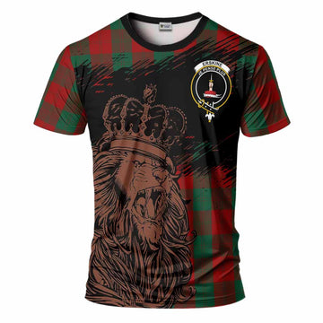 Erskine Tartan Crest T-Shirt Crowned Lion Heritage Style