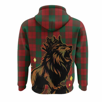 Erskine Tartan Family Crest Hoodie Crowned Lion Roaring
