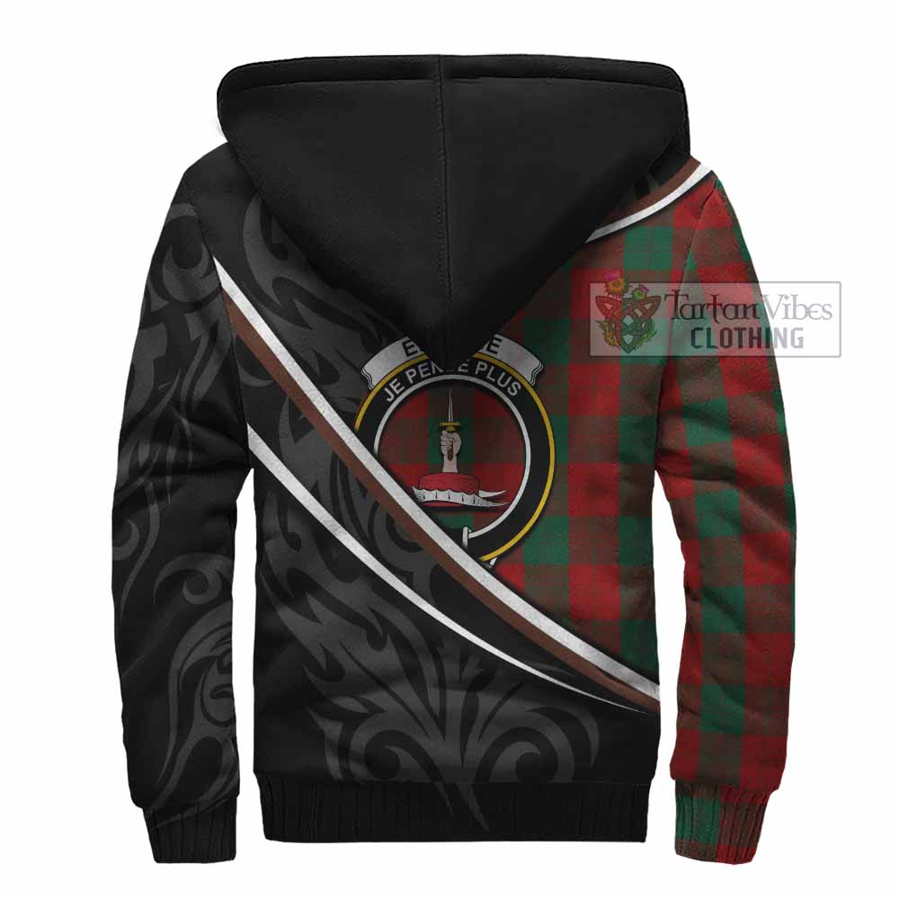Erskine Tartan Family Crest Sherpa Hoodie Celtic Scottish Thistle Floral - Tartan Vibes Clothing