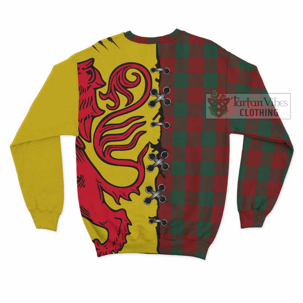 Erskine Tartan Family Crest Sweatshirt Lion Rampant Honor - Tartan Vibes Clothing