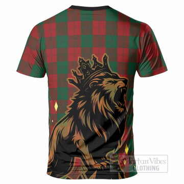 Erskine Tartan Family Crest T-Shirt Crowned Lion Roaring