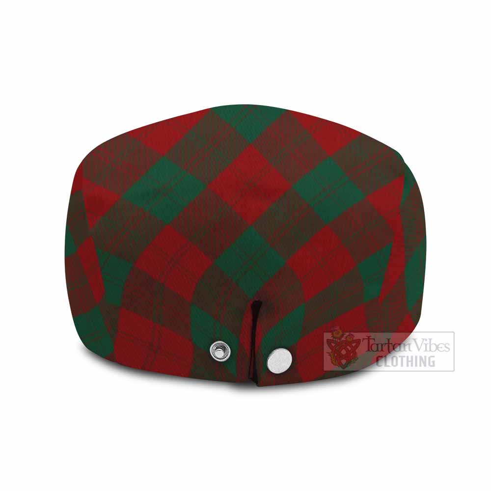 Erskine Tartan Flat Cap, Jeff Cap Cross Style with Family Crest - Tartan Vibes Clothing