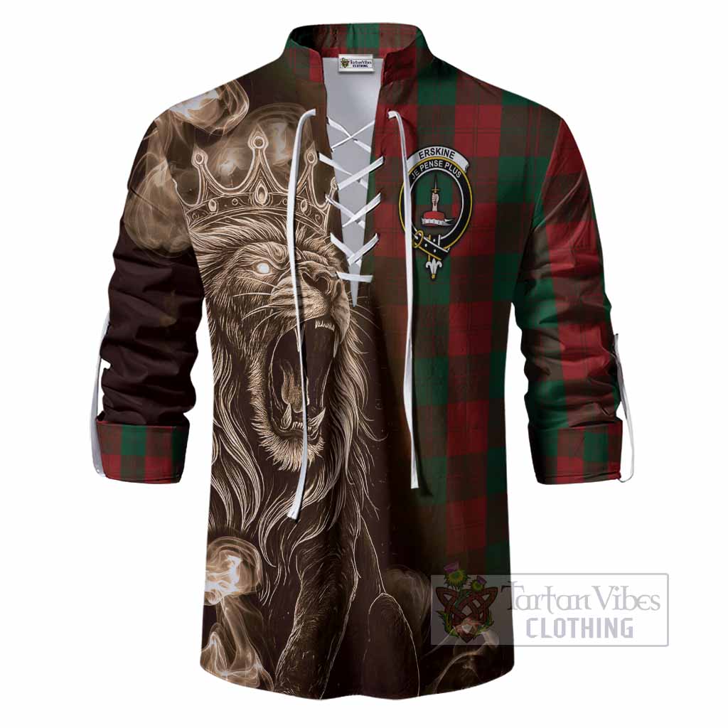 Erskine Tartan Ghillie Shirt Roaring Lion Heritage