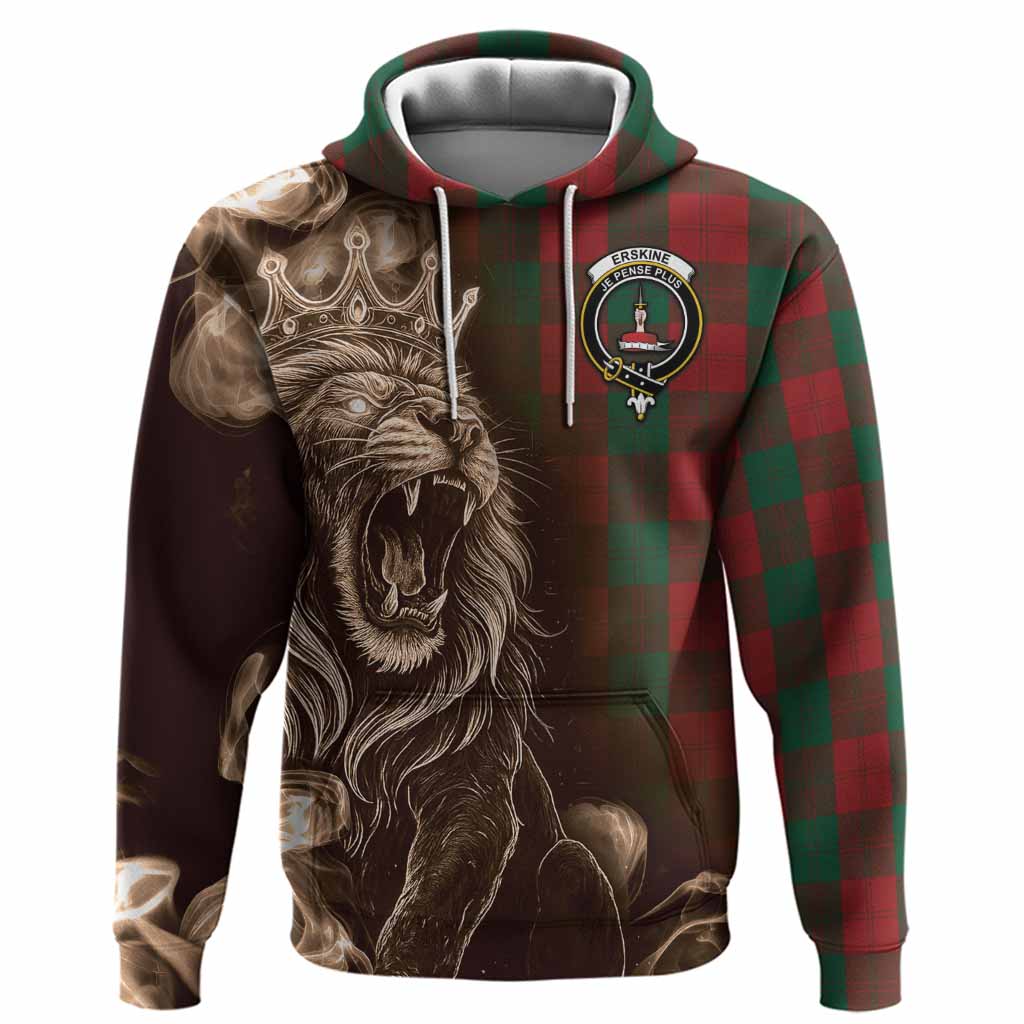 Erskine Tartan Hoodie Roaring Lion Heritage
