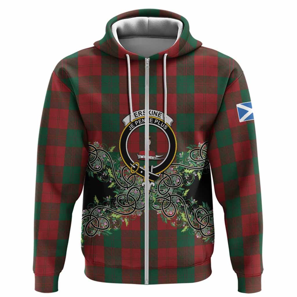 Erskine Tartan Hoodie Thistle Scottish Spirit