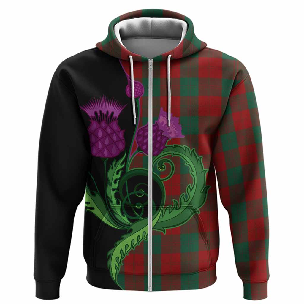 Erskine Tartan Hoodie Traditional Scottish Thistle