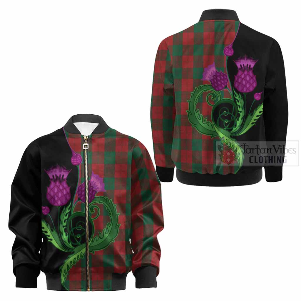 Erskine Tartan Kid Bomber Jacket Traditional Scottish Thistle