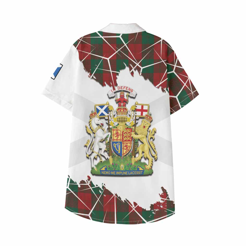 Erskine Tartan Kid Hawaiian Shirt with Family Crest and Lion Rampant Grunge Style