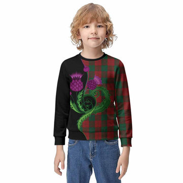 Erskine Tartan Kid Knitted Sweatshirt Traditional Scottish Thistle