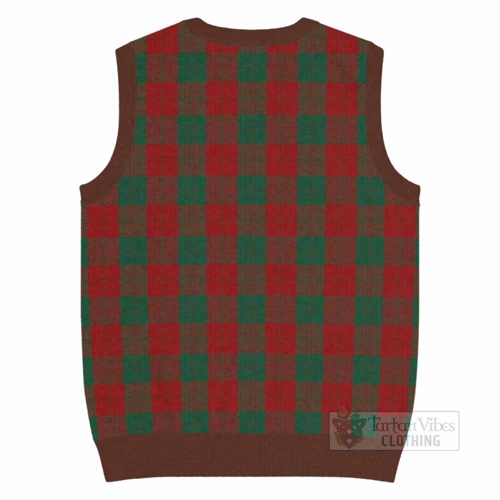 Erskine Tartan Knitted V-Neck Vest with Family Crest - Tartan Vibes Clothing