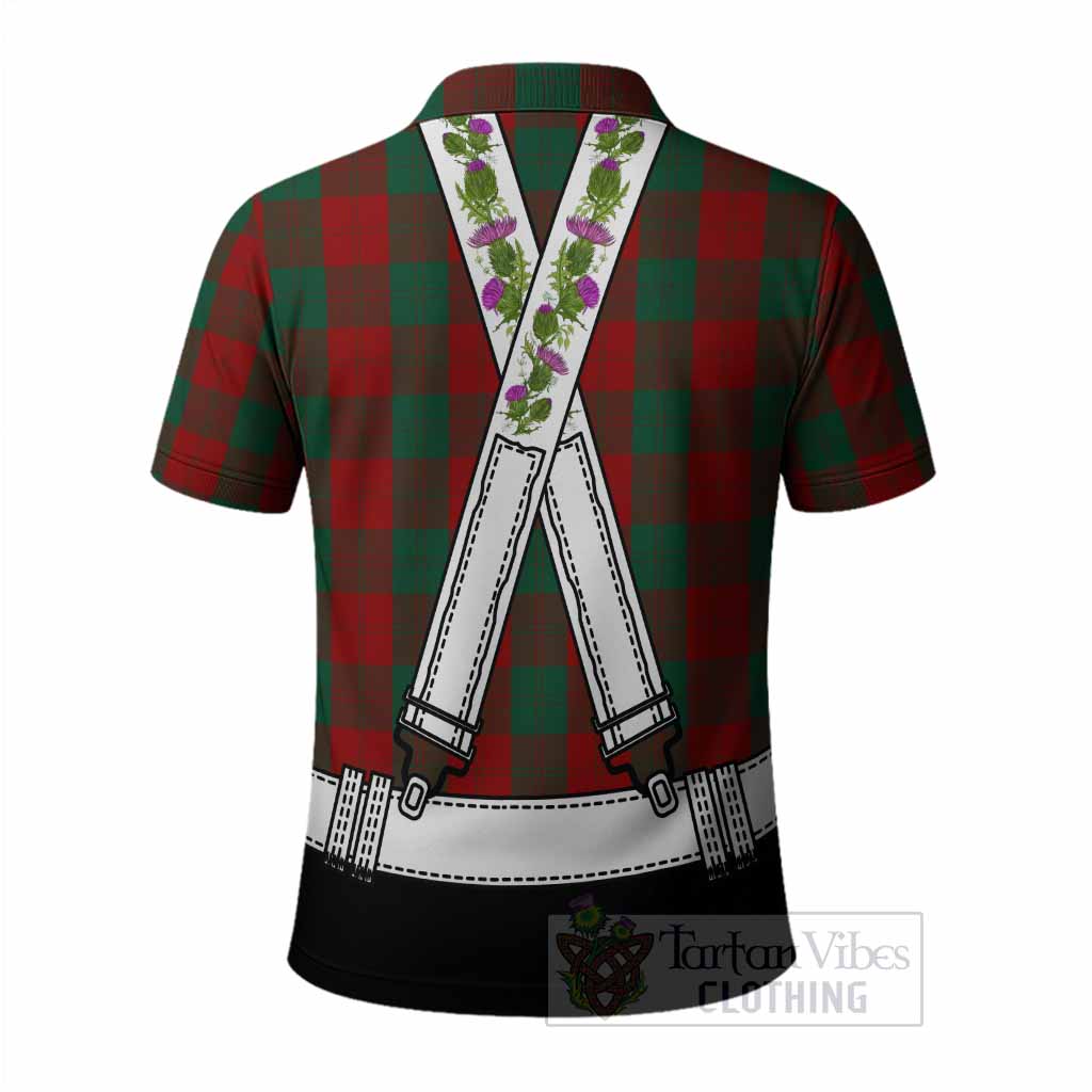 Erskine Tartan Lederhosen Costume Polo Shirt Scotland Thistle Floral