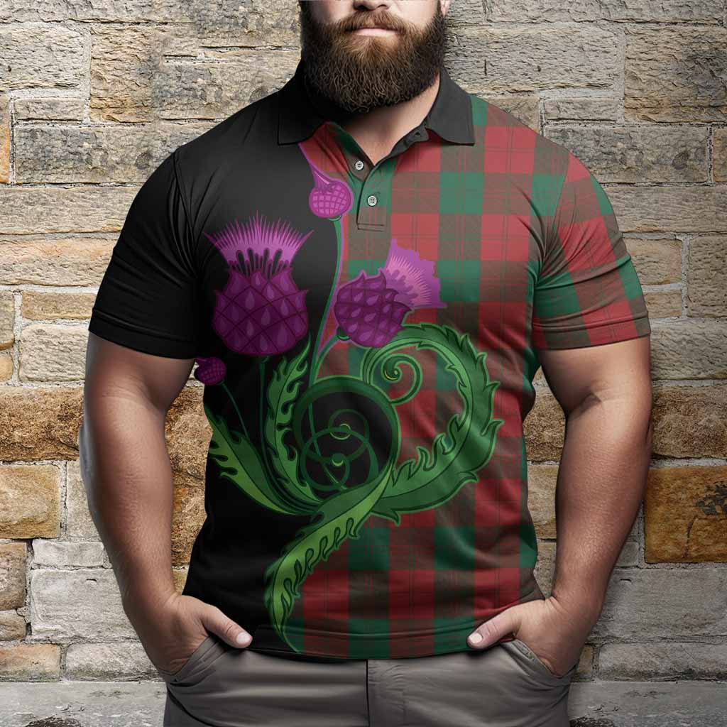 Erskine Tartan Polo Shirt Traditional Scottish Thistle
