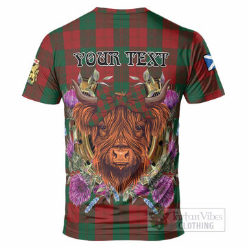 Erskine Tartan T-Shirt Scottish Thistle Heilan Coo