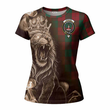 Erskine Tartan Women T shirt Roaring Lion Heritage