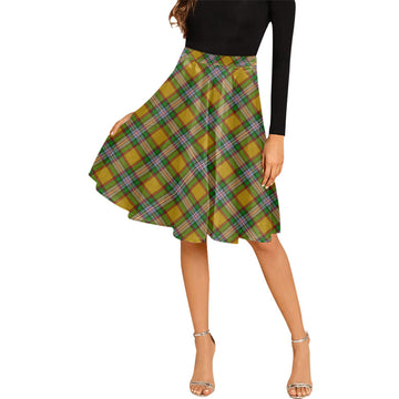 Essex County Canada Tartan Melete Pleated Midi Skirt