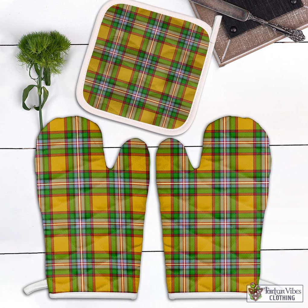 Essex County Canada Tartan Combo Oven Mitt & Pot-Holder Combo 1 Oven Mitt & 1 Pot-Holder White - Tartan Vibes Clothing