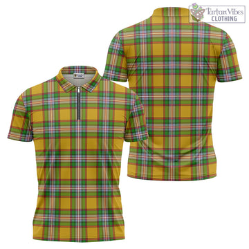 Tartan Vibes Clothing Essex County Canada Tartan Zipper Polo Shirt