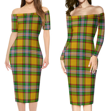 Essex County Canada Tartan Off Shoulder Lady Dress