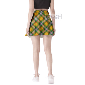 Essex County Canada Tartan Women's Plated Mini Skirt Cross Style
