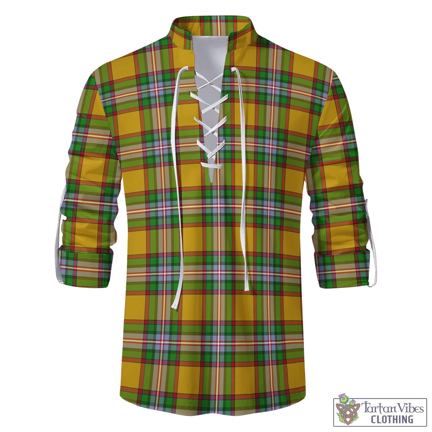 Tartan Vibes Clothing Essex County Canada Tartan Men's Scottish Traditional Jacobite Ghillie Kilt Shirt