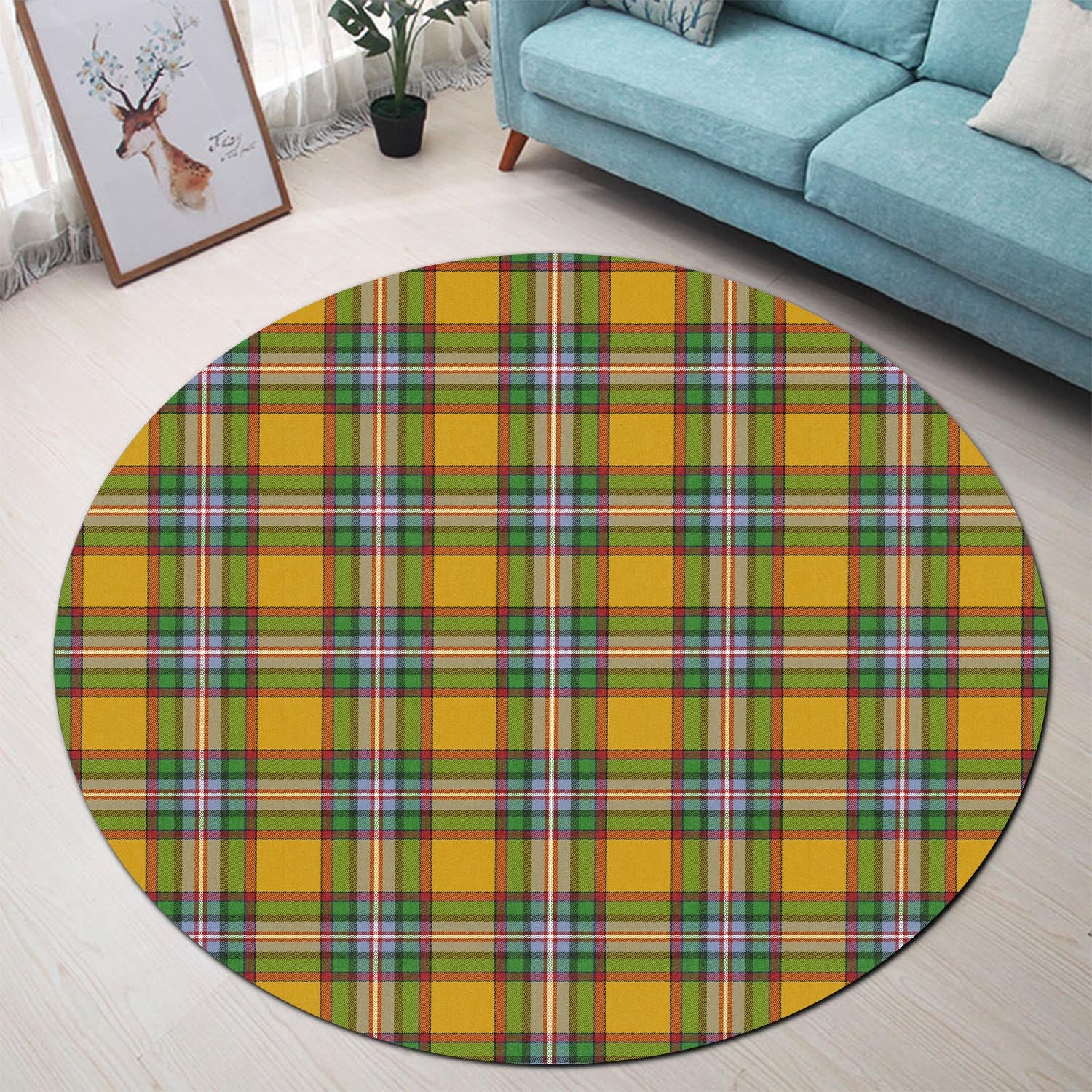 Essex County Canada Tartan Round Rug - Tartanvibesclothing
